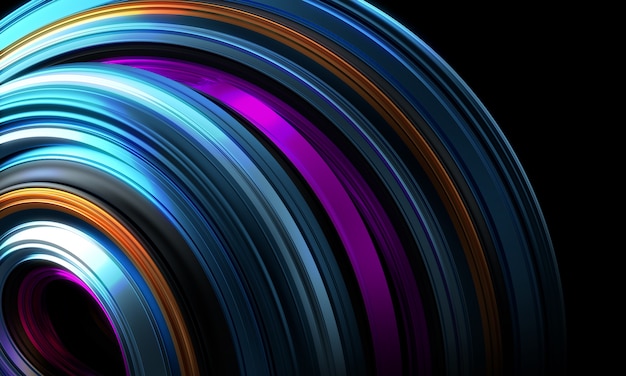 Colorful abstract lines background 3d rendering