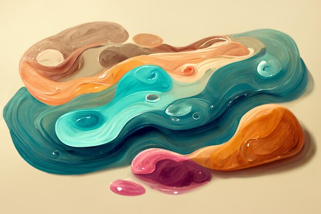 Colorful Abstract Liquid Background Illustration