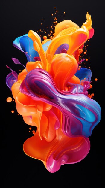 Colorful abstract liquid background