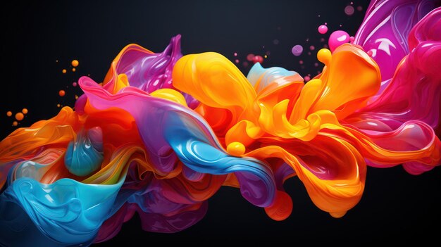 Colorful abstract liquid background