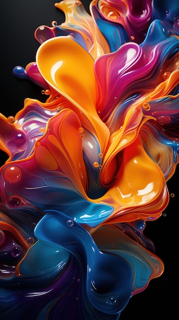 Colorful abstract liquid background