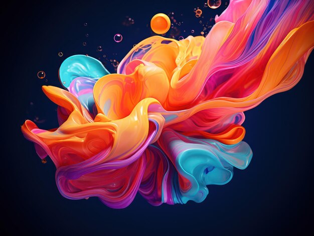 Colorful abstract liquid background