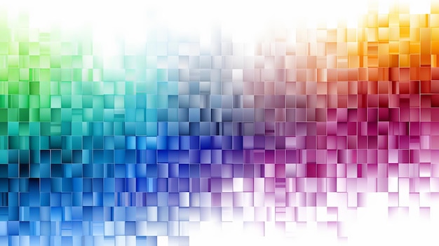 Photo colorful abstract mosaic of overlapping shapes creating a vibrant gradient effect