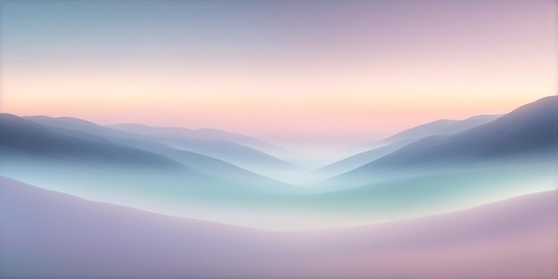 Colorful Abstract Mountains With Clouds Background