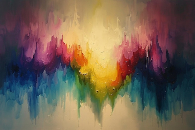 Colorful abstract oil painting on canvas