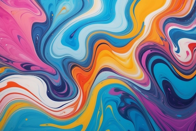 Colorful abstract painting background Liquid marbling paint background