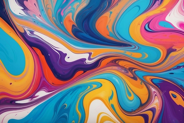 Colorful abstract painting background Liquid marbling paint background