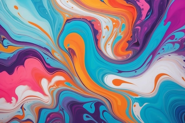 Colorful abstract painting background Liquid marbling paint background