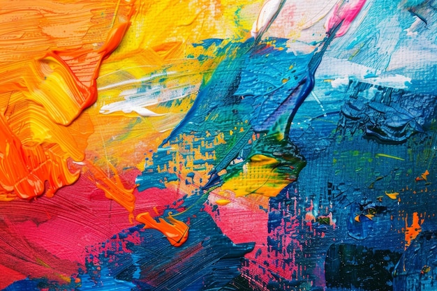 Colorful Abstract Painting CloseUp