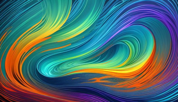 a colorful abstract painting of a rainbow colored background