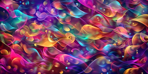 Photo a colorful abstract painting of a rainbow colored liquid