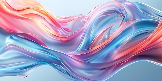 a colorful abstract painting of a rainbow colored wave