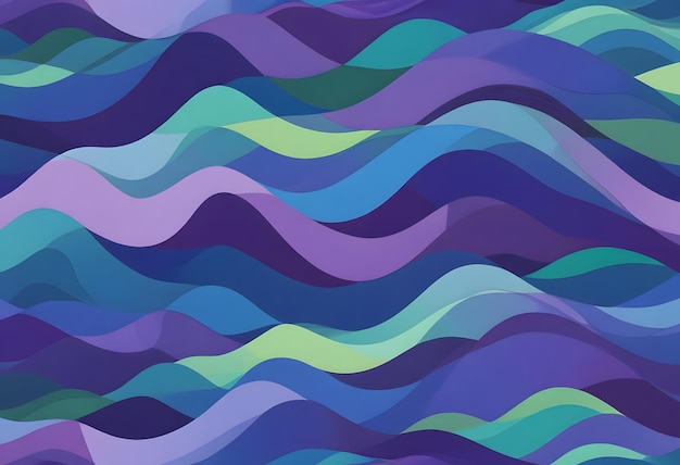 Photo a colorful abstract painting of a wave with purple and green stripes