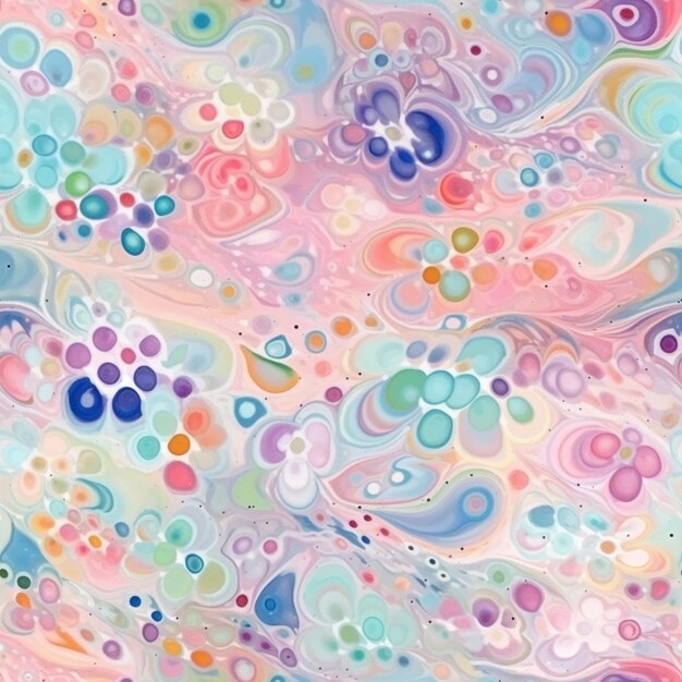 Photo a colorful abstract painting with a pink and blue swirls and the words " love " on the bottom.