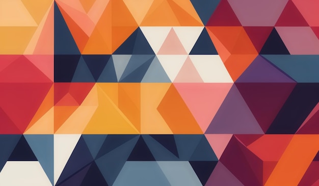 a colorful abstract pattern of triangles and triangles