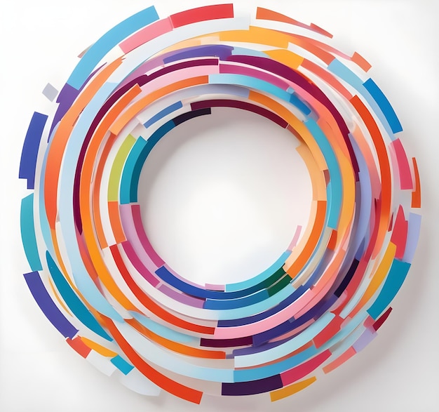 Photo colorful abstract realistic circular diagram infographic