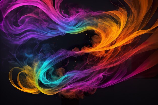 Colorful abstract smoke background