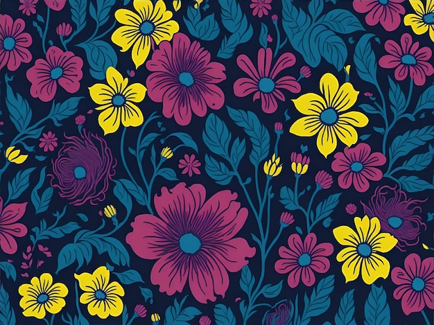 Colorful abstract spring wallpaper with flowers Ai Generated