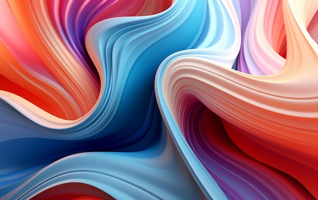 Colorful Abstract Wallpaper Beautiful 3D Rendering