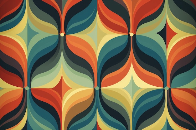 A colorful abstract wallpaper with wavy shapes generative AI