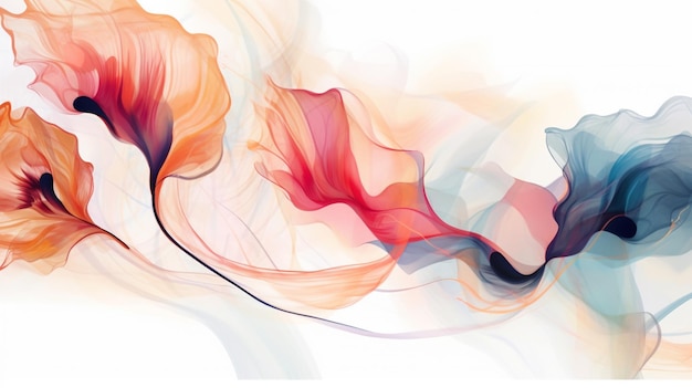 Colorful abstract watercolor floral background