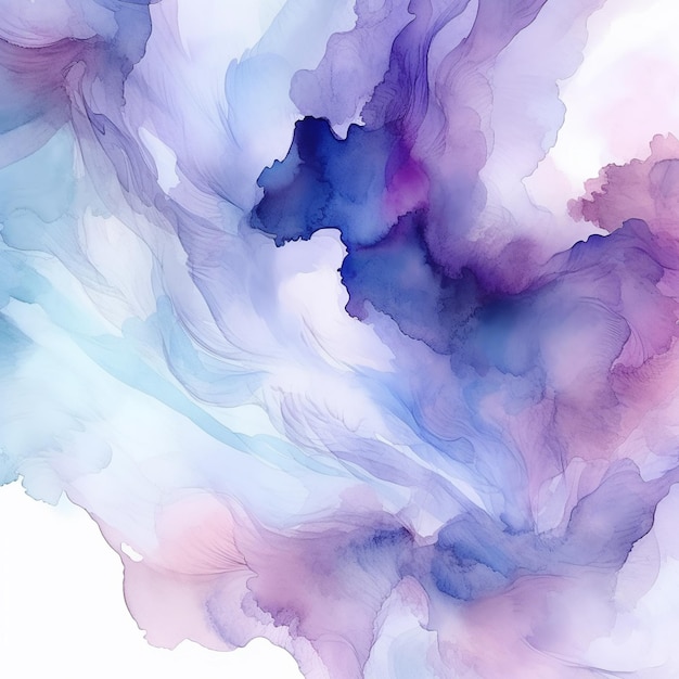 A colorful abstract watercolor painting with a white background.