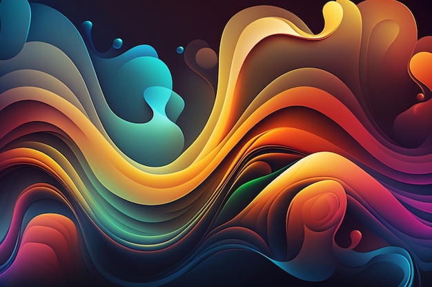 colorful abstract wave background