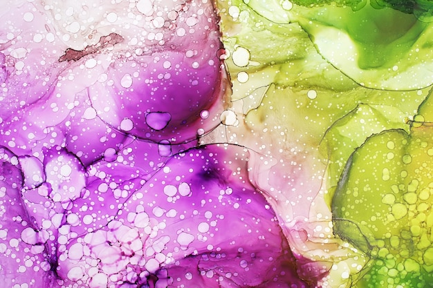 Colorful alcohol ink painting