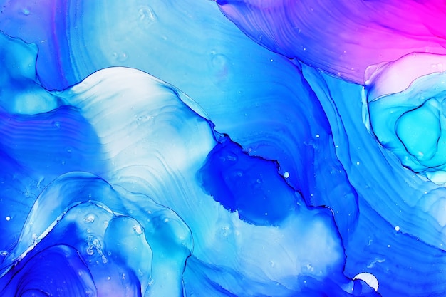 Colorful alcohol ink painting