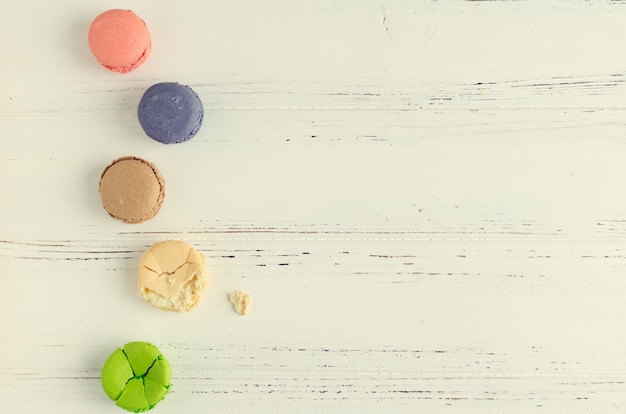 Colorful almond cookies macaroon