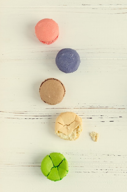 Colorful almond cookies macaroon