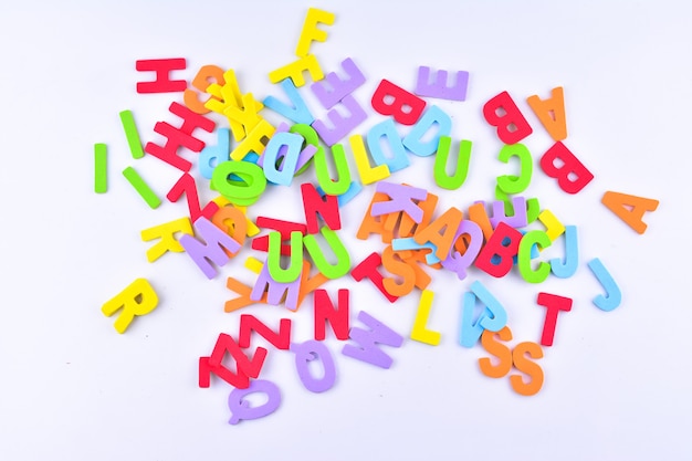 Colorful alphabet isolated on the white background