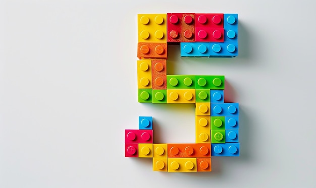 a colorful alphabet made out of legos with the number 3 on it