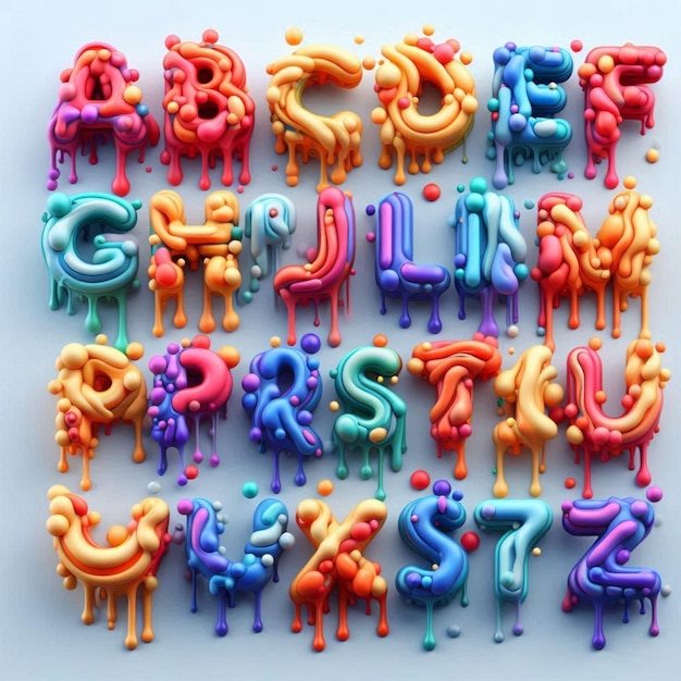 a colorful alphabet that has the letters quot s quot written on it