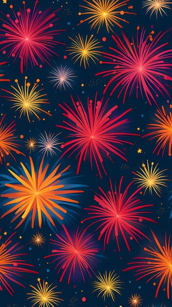 Colorful amazing fireworks celebration event illustration wallpaper background