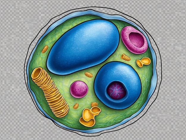 Photo colorful animal cell image for education