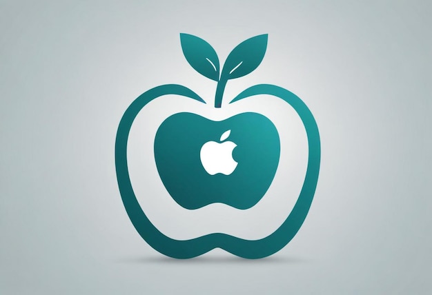 Colorful Apple Icon on a Clear Background Featuring a Vibrant and Modern Design for Versatile Use