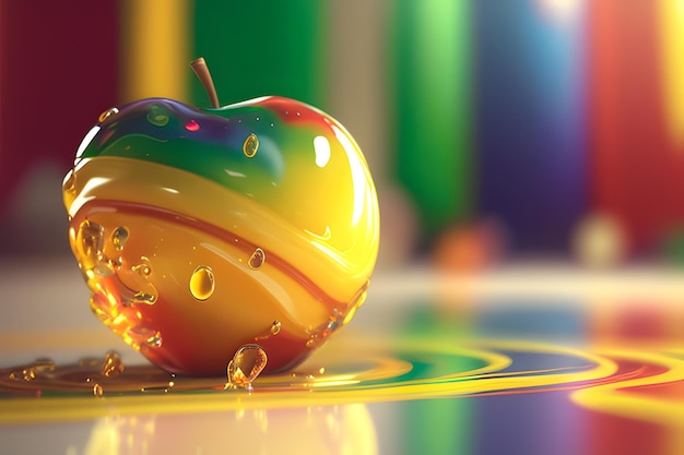 colorful apple isolated with a beautiful background