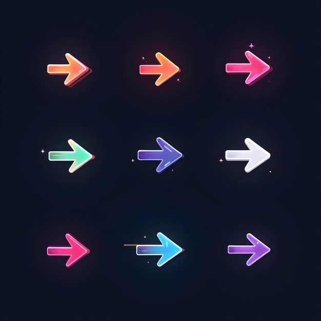 colorful arrow vector multicolor arrow icon vibrant arrow vector rainbow arrow vector colorful