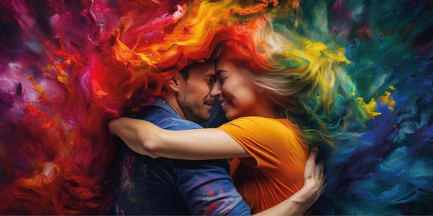 colorful art love background