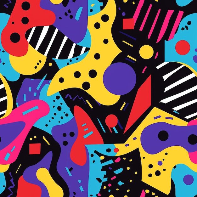 colorful art with different colors and shapes and shapes