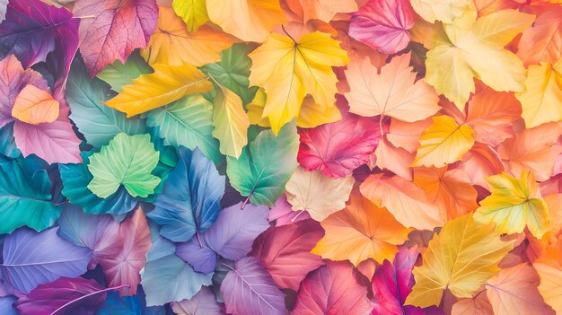 Colorful Autumn Leaves Background Fall Foliage Texture