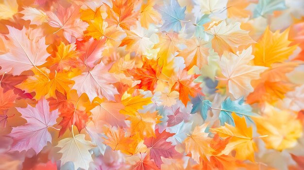 Colorful Autumn Leaves Background Nature Texture Fall Foliage