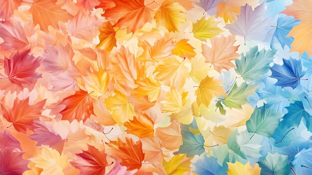 Colorful Autumn Leaves Background Texture