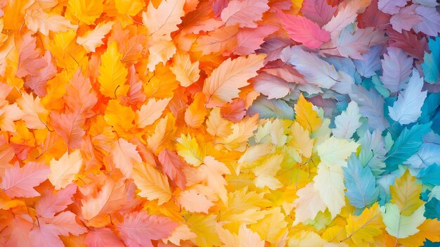 Colorful Autumn Leaves Background Texture