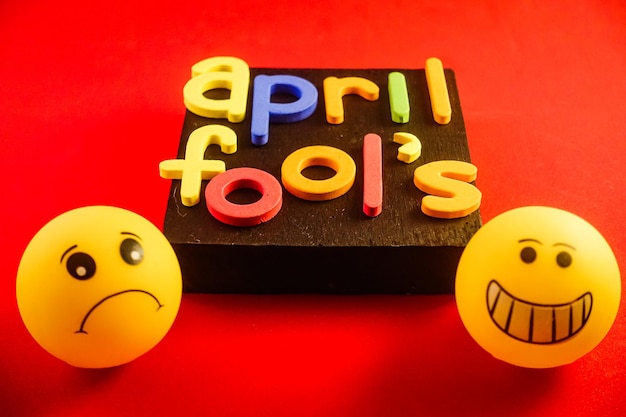 Photo colorful background design for april fools day or april mop