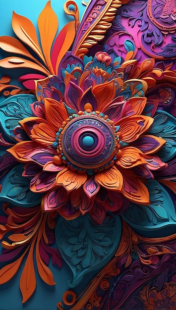 A colorful background flower Ai generated