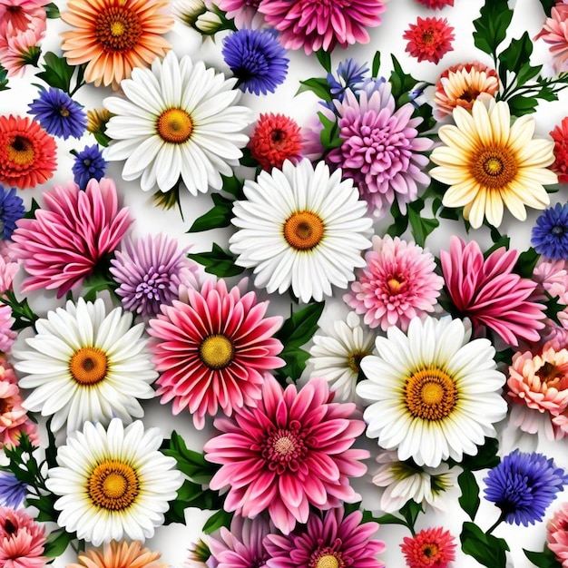 a colorful background of flowers with the words quot daisies quot