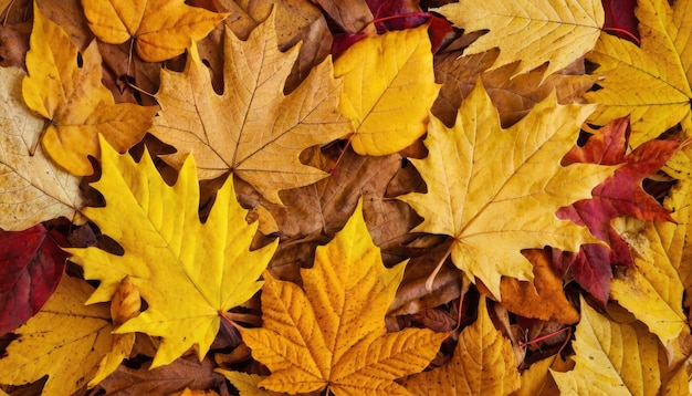 Colorful background made of fallen autumn leaves