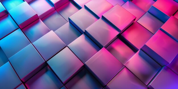 A colorful background of squares with a blue and pink hue stock background